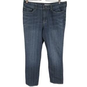 Chico's Platinum Denim Jeans Size 1.5 Straight Leg Medium Wash